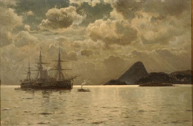 Eduardo de Martino Night View of Rio de Janeiro oil painting picture